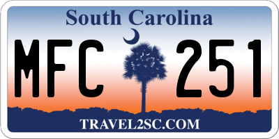 SC license plate MFC251