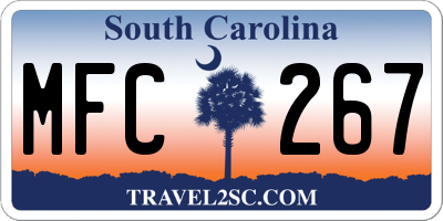 SC license plate MFC267