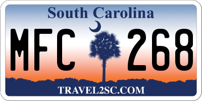 SC license plate MFC268