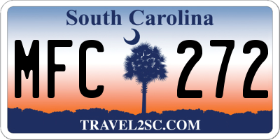 SC license plate MFC272