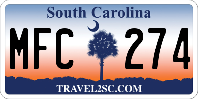 SC license plate MFC274