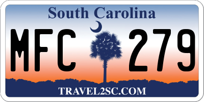 SC license plate MFC279