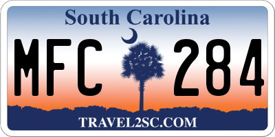 SC license plate MFC284