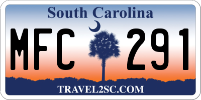 SC license plate MFC291