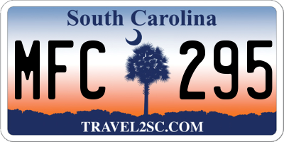SC license plate MFC295