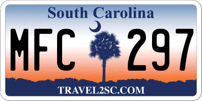SC license plate MFC297