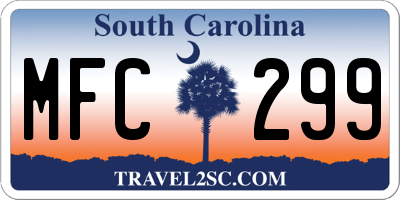 SC license plate MFC299