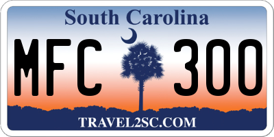 SC license plate MFC300