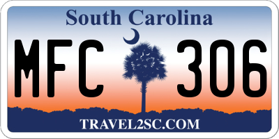 SC license plate MFC306