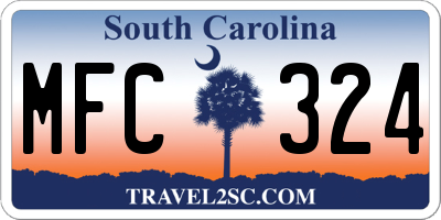 SC license plate MFC324