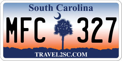 SC license plate MFC327