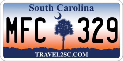 SC license plate MFC329