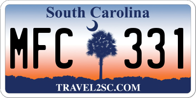 SC license plate MFC331