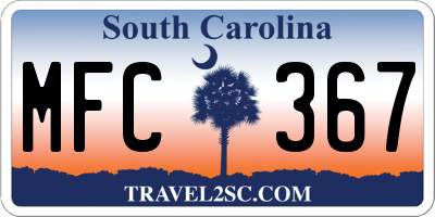 SC license plate MFC367