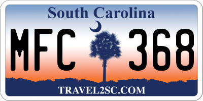 SC license plate MFC368