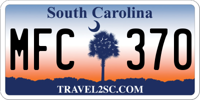 SC license plate MFC370