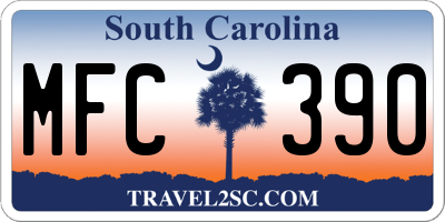 SC license plate MFC390