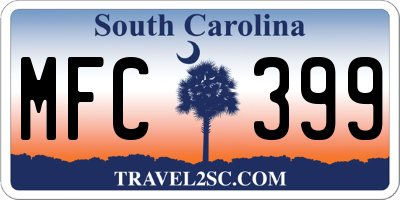 SC license plate MFC399