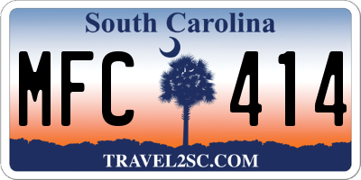 SC license plate MFC414