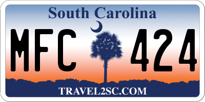 SC license plate MFC424