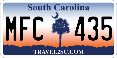 SC license plate MFC435