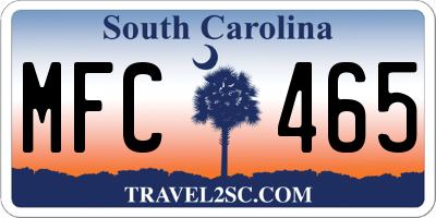 SC license plate MFC465