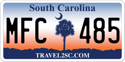 SC license plate MFC485