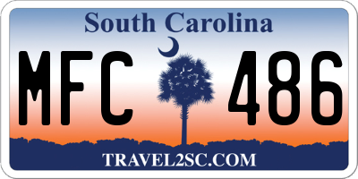 SC license plate MFC486