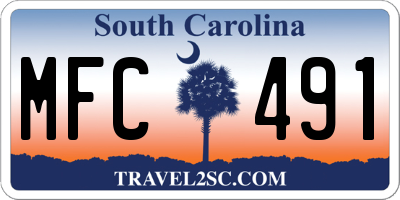 SC license plate MFC491