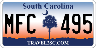 SC license plate MFC495
