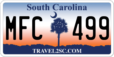 SC license plate MFC499