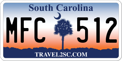 SC license plate MFC512
