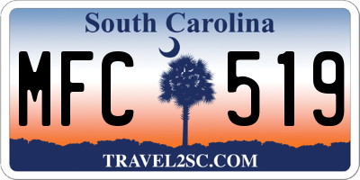 SC license plate MFC519