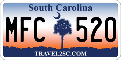 SC license plate MFC520