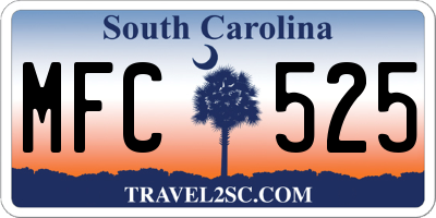 SC license plate MFC525