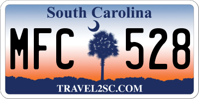 SC license plate MFC528