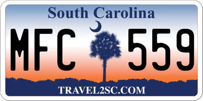 SC license plate MFC559