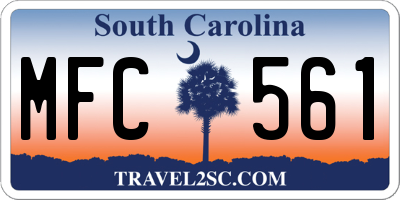 SC license plate MFC561