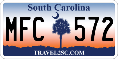 SC license plate MFC572
