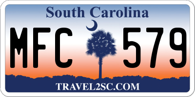 SC license plate MFC579