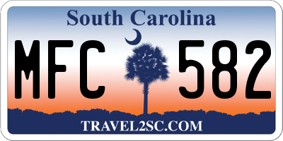 SC license plate MFC582