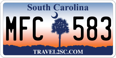 SC license plate MFC583