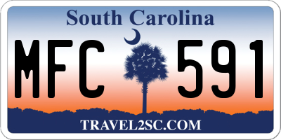 SC license plate MFC591