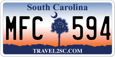 SC license plate MFC594