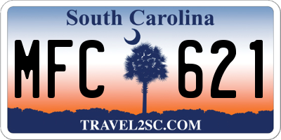 SC license plate MFC621