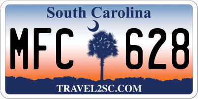 SC license plate MFC628