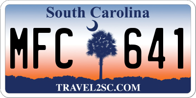 SC license plate MFC641