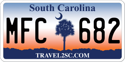 SC license plate MFC682