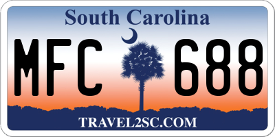SC license plate MFC688