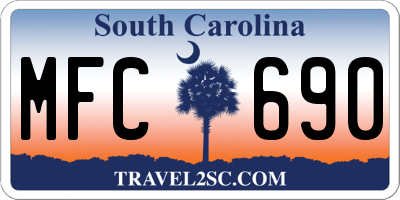 SC license plate MFC690